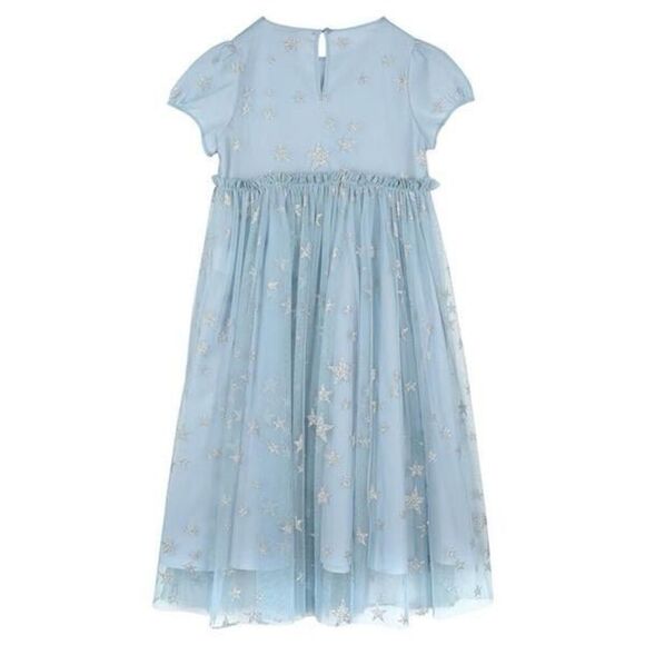 NWT Stella Mc Cartney child light blue tulle dress with silver star Size 8 - Picture 2 of 8